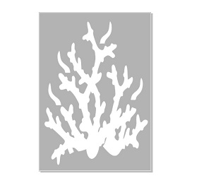 Seaweed, coral 3 stencil   Min buy 3,Australian made